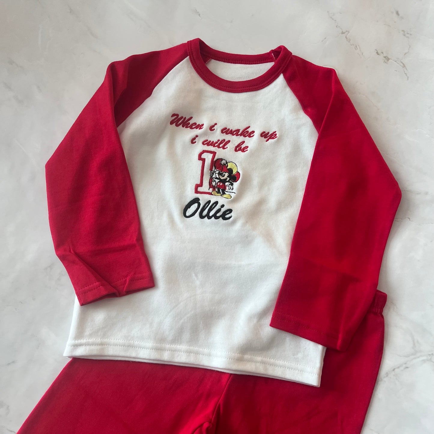 Personlised Mickey pyjamas