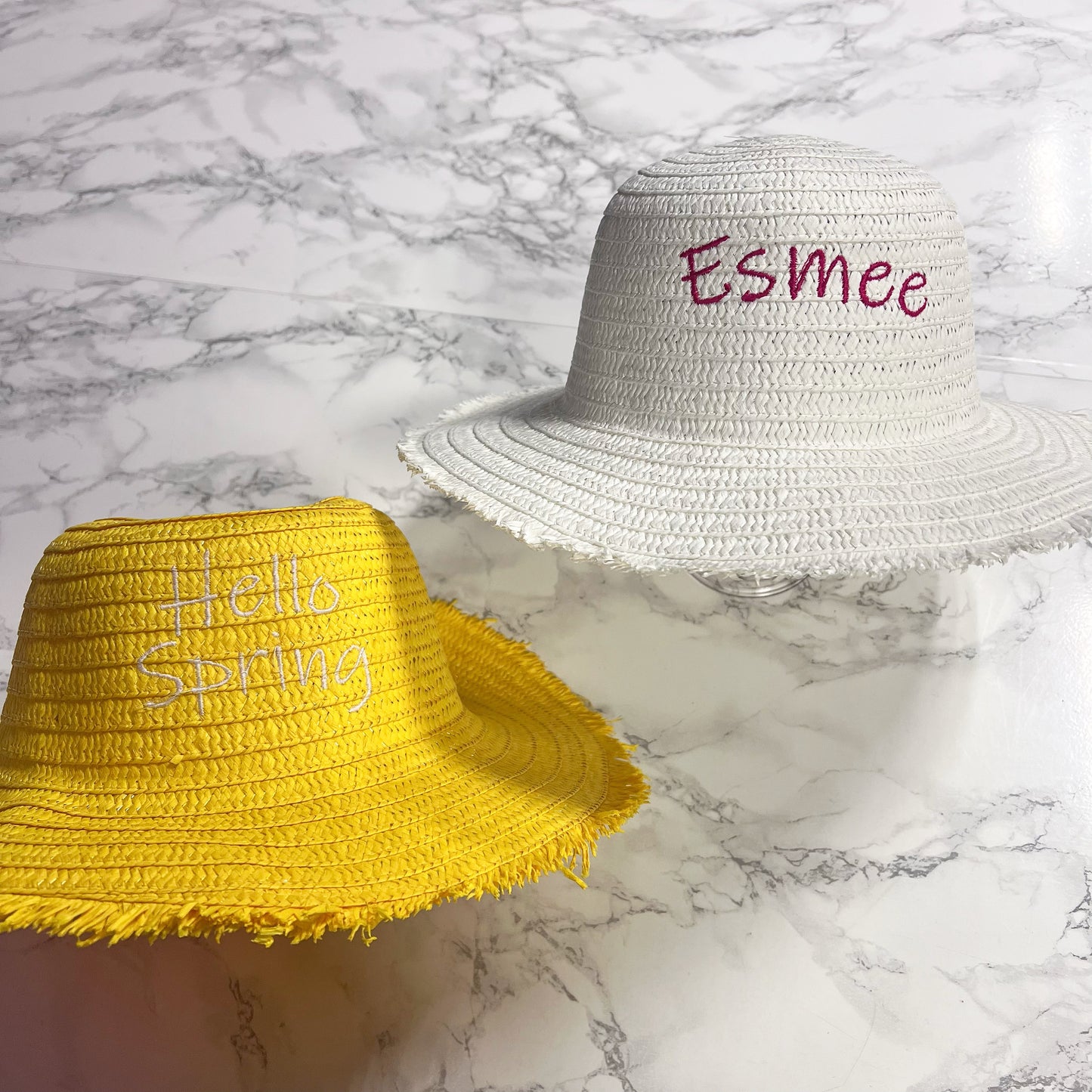 Personalised straw hat