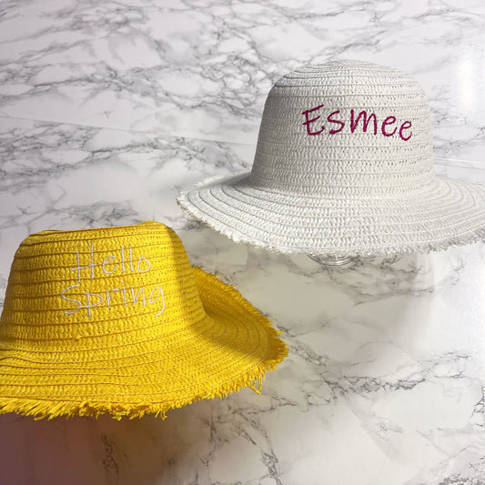 Personalised straw hat