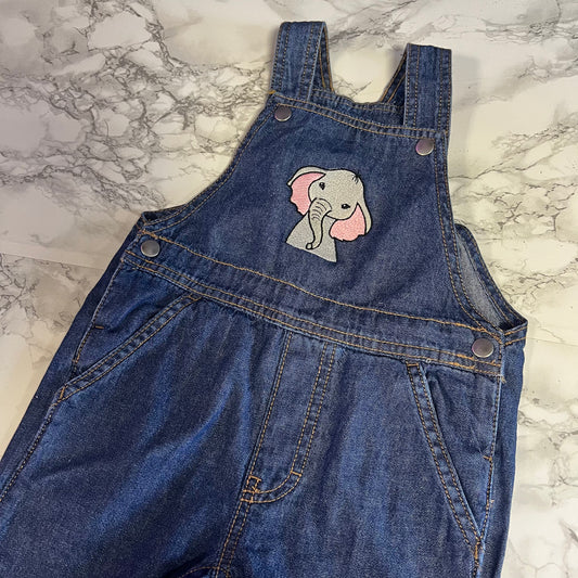 Personlised denim dungarees