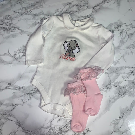 Animal collar baby grow