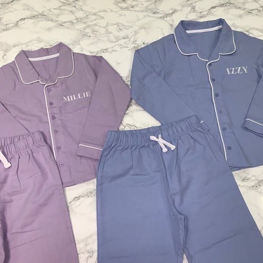 Personalised long sleeve pyjama set