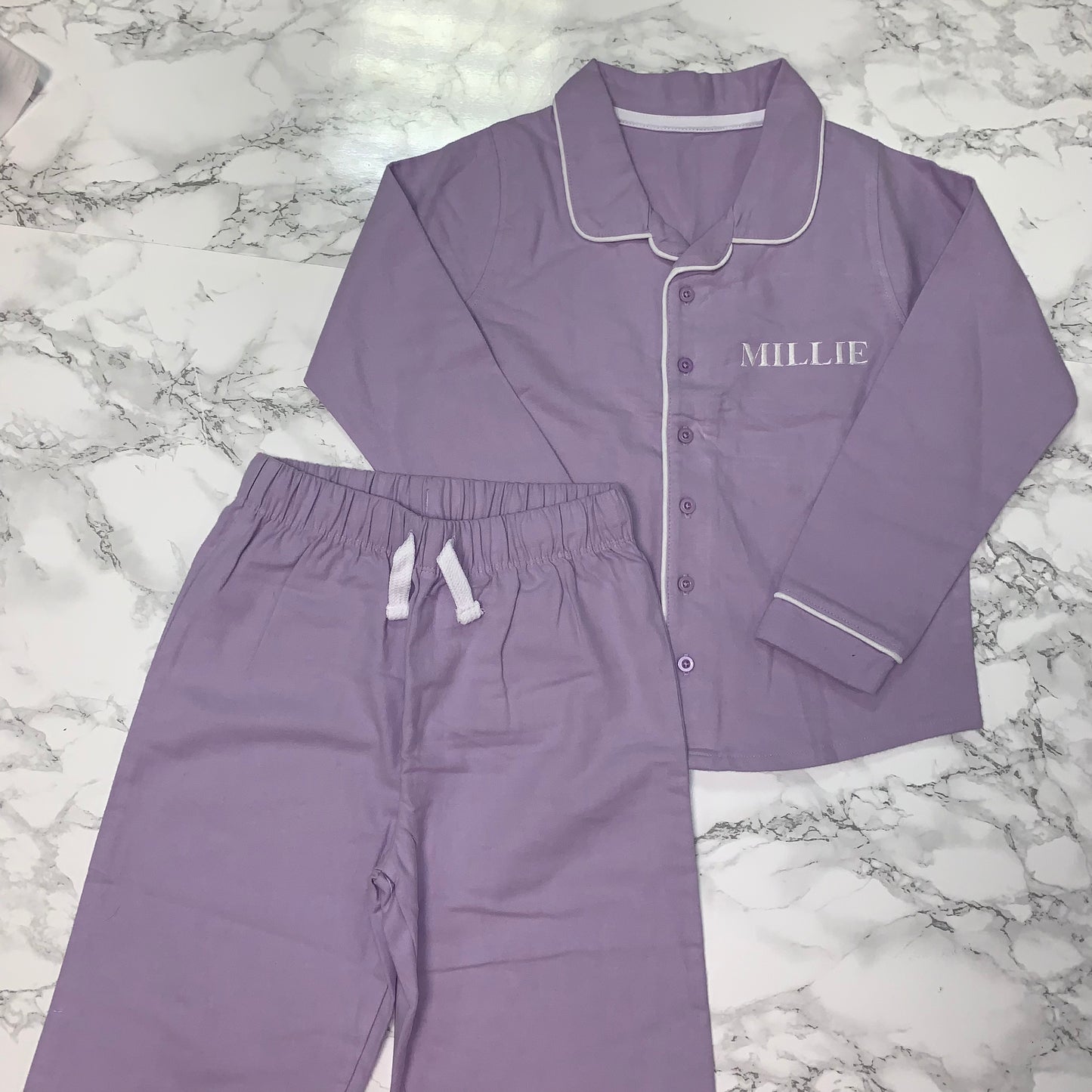 Personalised long sleeve pyjama set