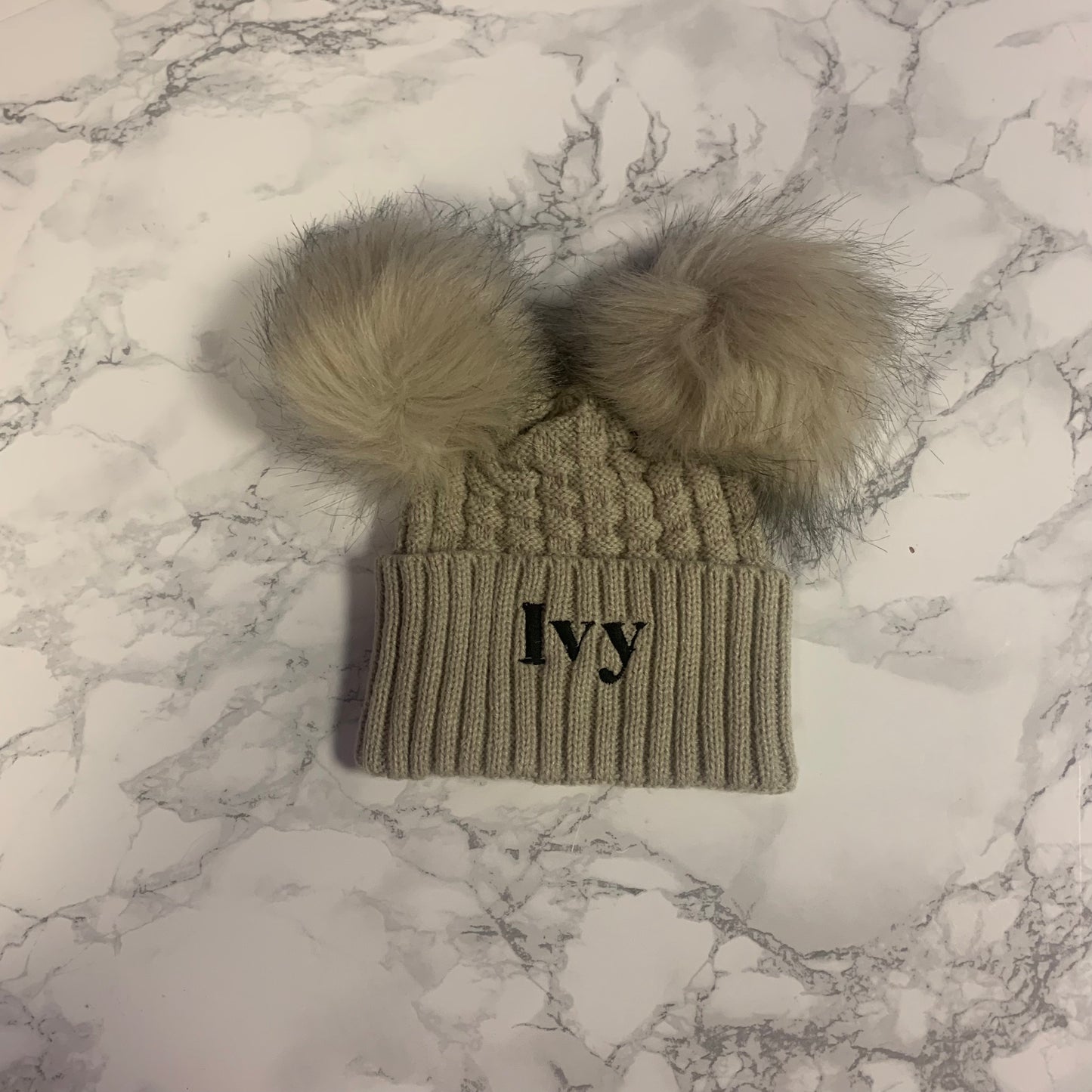 personalised fluffy hat